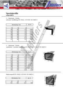 Spezialprofile U-Bordwandprofile