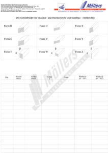 Schnittbilder QR/RR/Stahlbau-Hohlprofile